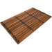Belize Teak String Mat with Rubber Footing 31.4" x 19.6" - Sweatfully