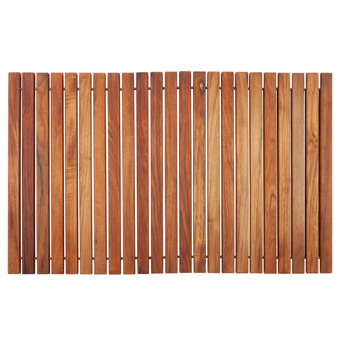 Wyoming Oiled Teak Shower and Bath String Mat 31.4″ x 19.6″ - Sweatfully