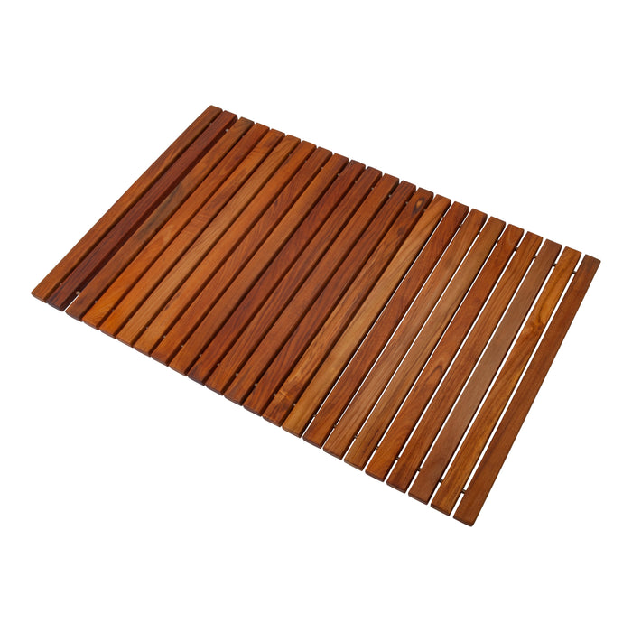 Wyoming Oiled Teak Shower and Bath String Mat 31.4″ x 19.6″ - Sweatfully