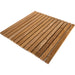 Bahama Teak Shower and Bath String Mat with Rubber Footing 19.6″ x 19.6″ - Sweatfully