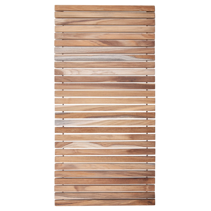 Sandpoint Natural Teak Shower and Bath String Mat 40″ x 20″ - Sweatfully