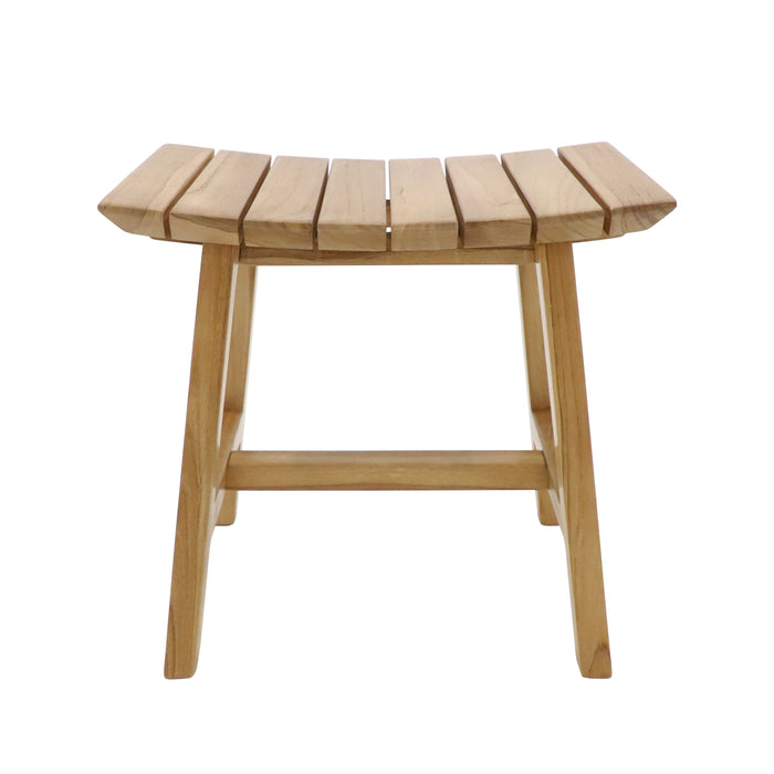 Phoenix Natural Teak Shower and Bath Slatted Stool - Sweatfully