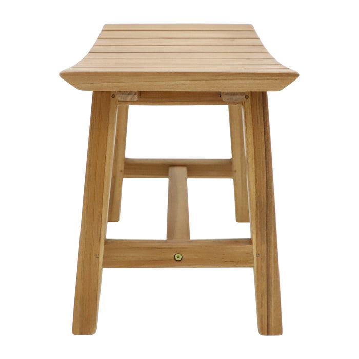 Phoenix Natural Teak Shower and Bath Slatted Stool - Sweatfully