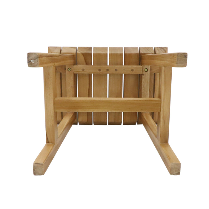 Phoenix Natural Teak Shower and Bath Slatted Stool - Sweatfully