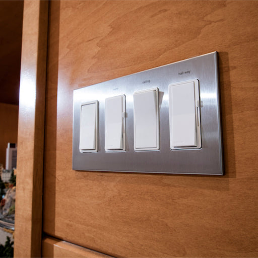 CleanPlate Wall Plate in Stainless Steel for Rocker Switches - Sweatfully