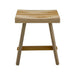 Salem Teak Shower and Bath Stool with Curved Seat - Sweatfully