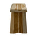 Salem Teak Shower and Bath Stool with Curved Seat - Sweatfully