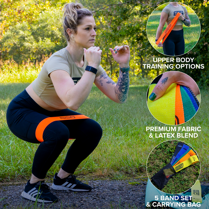 Fabric Mini Loop Resistance 5-Band Set - Sweatfully