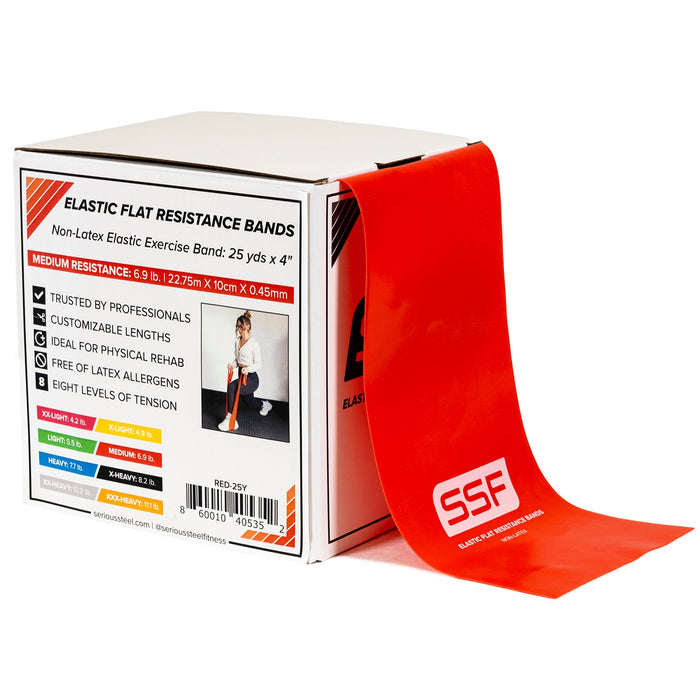 Physical Therapy Exercise Bands - 4" x 25 Yards - Sweatfully