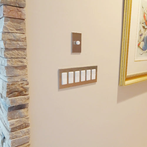 CleanPlate Wall Plate in Stainless Steel for Rocker Switches - Sweatfully