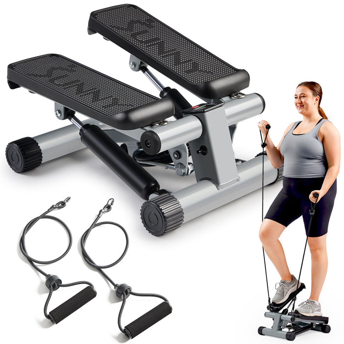 Sunny Health & Fitness Mini Stepper w/ Bands - Sweatfully