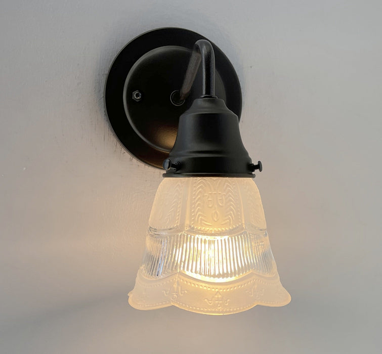 Fluted Antique Vanity 1960s SCONCE Wall Light - Sweatfully