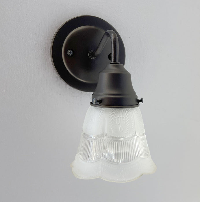 Fluted Antique Vanity 1960s SCONCE Wall Light - Sweatfully