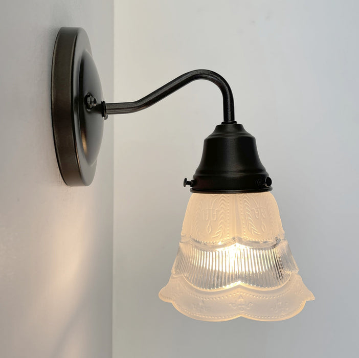 Fluted Antique Vanity 1960s SCONCE Wall Light - Sweatfully