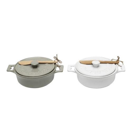 Brie Baker with Lid and Spreader - Sweatfully