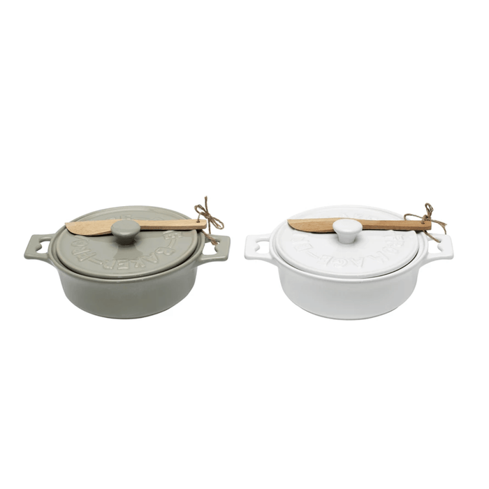 Brie Baker with Lid and Spreader - Sweatfully