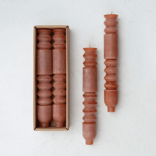 Unscented Totem Taper Candles in Box, Set of 2 - Sweatfully