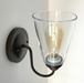 Heavy Modern Farmhouse Clear Glass Wall Sconce Light Fixture Shade - Sweatfully