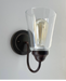 Heavy Modern Farmhouse Clear Glass Wall Sconce Light Fixture Shade - Sweatfully