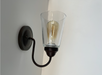 Heavy Modern Farmhouse Clear Glass Wall Sconce Light Fixture Shade - Sweatfully