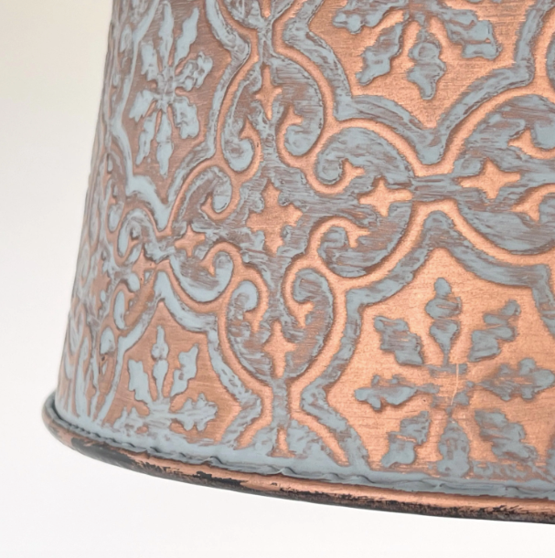 Ornate Copper Farmhouse Ceiling Light - 4 Bulb - Sweatfully