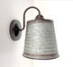 Corrugated Rustic Barn Metal Farmhouse Wall Light Fixture - Sweatfully