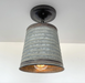 Corrugated Barn Metal Galvanized Rustic Pendant Light - Sweatfully