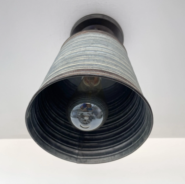 Corrugated Barn Metal Galvanized Rustic Pendant Light - Sweatfully