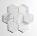 Calacatta 5" Hexagon Polished Marble Tile - Sweatfully