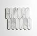 Calacatta Pickett Honed Mosaic Marble Tile - Sweatfully