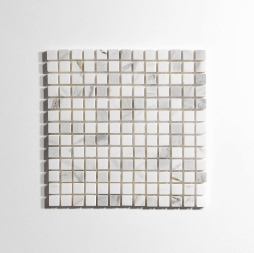 Calacatta 3/4" Honed Mosaic Marble Tile - Sweatfully