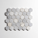Antique Carrara Tumbled Hexagon Mosaic Marble Tile - Sweatfully