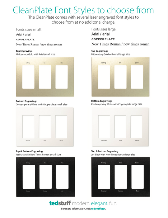 CleanPlate Classic Wall Plate in Midcentury Gold for Toggle Switches - Sweatfully