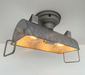 INDUSTRIAL GALVANIZED Ceiling Light Fixture - Sweatfully