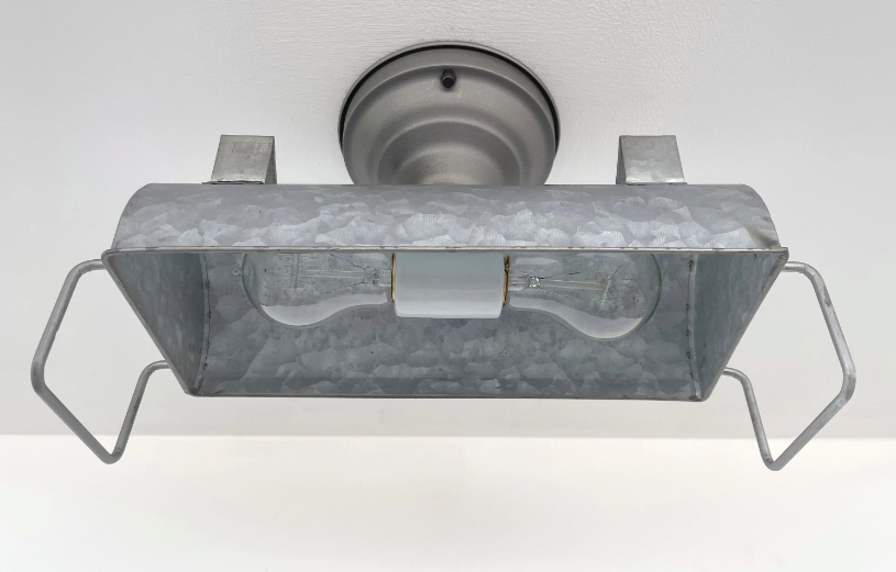 INDUSTRIAL GALVANIZED Ceiling Light Fixture - Sweatfully