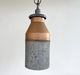 Rustic COPPER Farmhouse MILK CAN Barn Pendant Light Fixture - Sweatfully