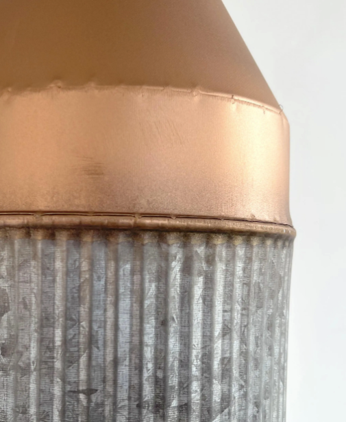 Rustic COPPER Farmhouse MILK CAN Barn Pendant Light Fixture - Sweatfully