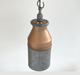 Rustic COPPER Farmhouse MILK CAN Barn Pendant Light Fixture - Sweatfully