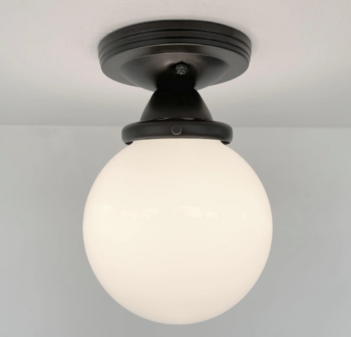 MODERN OPAL Schoolhouse Globe Ceiling Light - Sweatfully