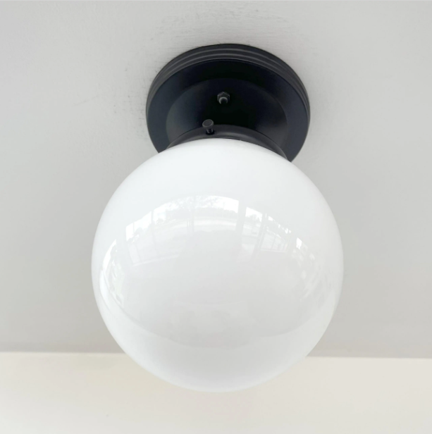 MODERN OPAL Schoolhouse Globe Ceiling Light - Sweatfully