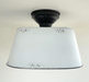 Farmhouse White Distressed Oval Duo Ceiling Light Fixture - Sweatfully