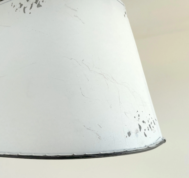 Farmhouse White Distressed Oval Duo Ceiling Light Fixture - Sweatfully