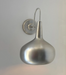 Polished Steel LARGE MODERN Wall Sconce Light Fixture - Sweatfully