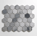 Bardiglio 2" Hexagon Tumbled Marble Tile - Sweatfully