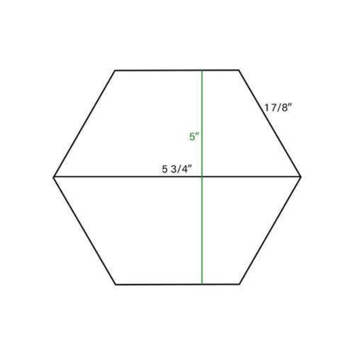 Crystal White 5" Polished Hexagon Marble Tile - Sweatfully