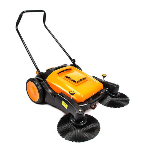 RT980S 38" Manual Push Powered Floor Sweeper, 38,000 sqft/h, Triple Brushes, Air filter For Dust Control - Sweatfully