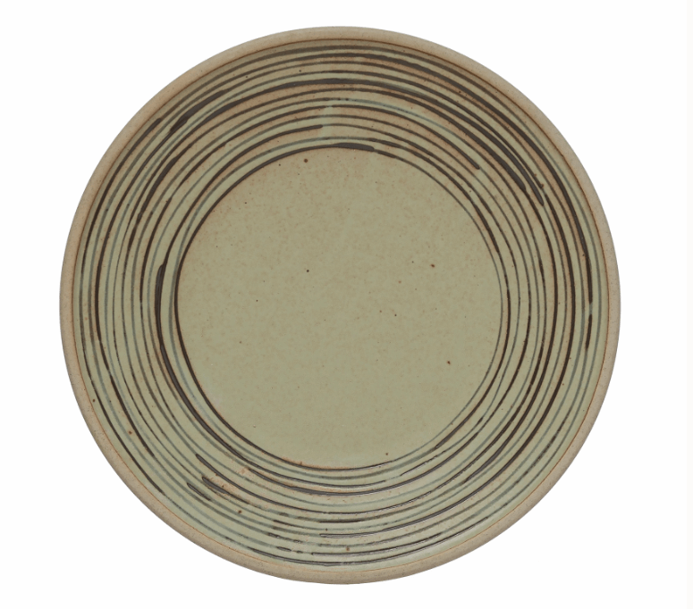 Organic Striped Plate (set of 2) - Sweatfully