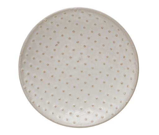 Stoneware Hobnail Plate (set of 4) - Sweatfully