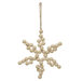 7-1/2"H Paulownia Wood Bead Star Ornament - Sweatfully