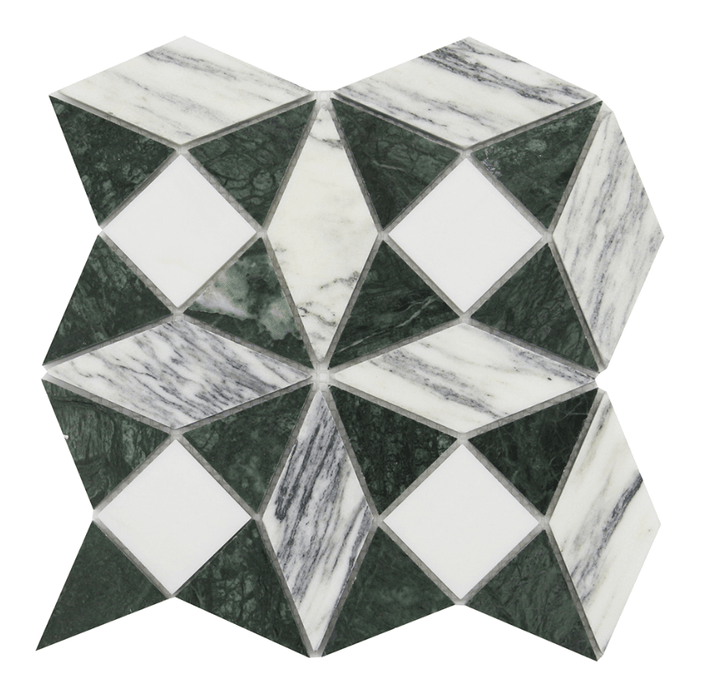 Kaleidoscope Oasis, Verde & Bianco Venato Dolomite - Sweatfully